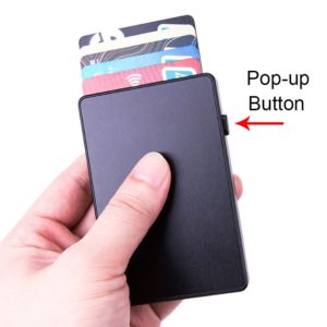 Alternative view of Slim Aluminum Card Wallet RFID Pop-up Push Button Bank Credit Card Case Holder Thin Smart Metal Wallet For Men / Women